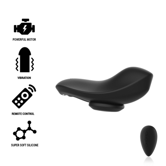 BLACK&amp;SILVER - CULOTTE VIBRANTE RECHARGEABLE EN SILICONE PRESTON NOIRE