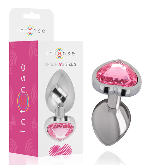 INTENSE - ALUMINIUM METAL ANAL STIK PINK HJERTE STØRRELSE S