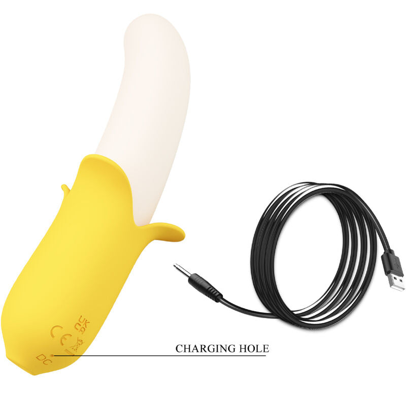 PRETTY LOVE - BANANA GEEK SUPER POWER 7 VIBRATIONER OP&amp;NED SILIKONE SORT