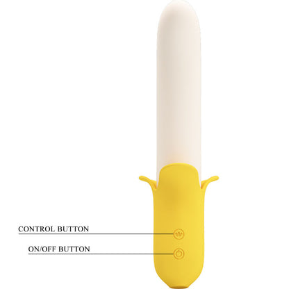 PRETTY LOVE - BANANA GEEK SUPER POWER 7 VIBRATIONER OP&amp;NED SILIKONE SORT