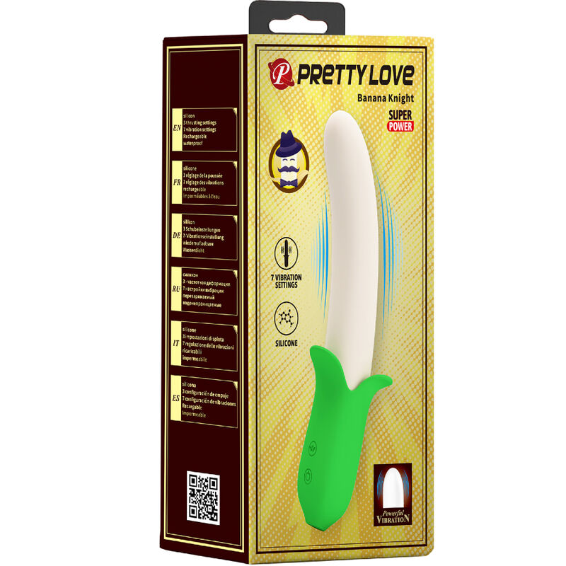 PRETTY LOVE - BANAN KNIGHT SUPER POWER 7 SILIKONE VIBRATIONER