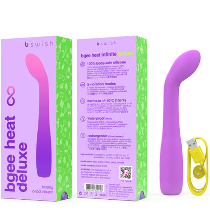 B SWISH - BGEE HEAT INFINITE DELUXE GENOPLADELIG VIBRATOR LAVENDEL SILIKONE