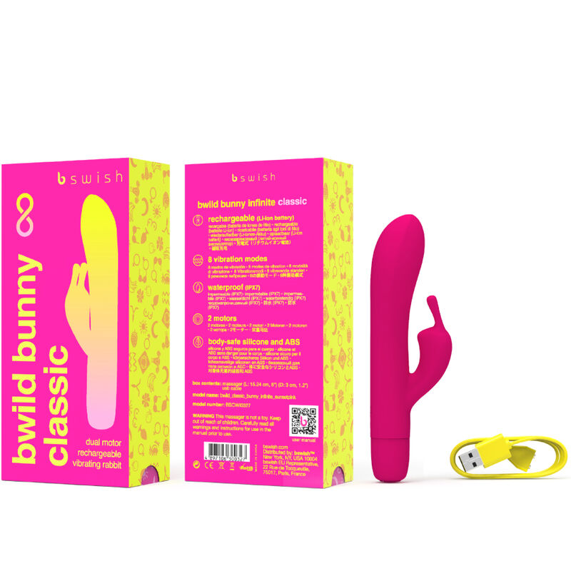 B SWISH - BWILD BUNNY UENDELIG KLASSISK GENOPLADELIG VIBRATOR PINK SILIKONE