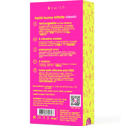 B SWISH - BWILD BUNNY UENDELIG KLASSISK GENOPLADELIG VIBRATOR PINK SILIKONE