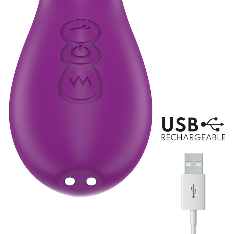 INTENSE - APOLO GENOPLADELIG MULTIFUNKTIONSVIBRATOR 7 VIBRATIONER MED SWINGING MOTION LILLA