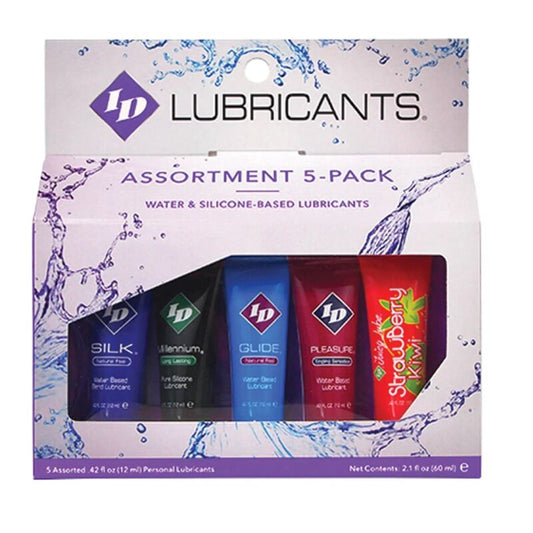 ID JUICY LUBE - ASSORTERET 5X SMØREMIDDEL RØR PAKKE 12 ML