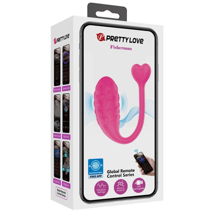 PRETTY LOVE - ŒUF VIBRANT PINK FISHER CONTRÔLÉ PAR APPLICATION