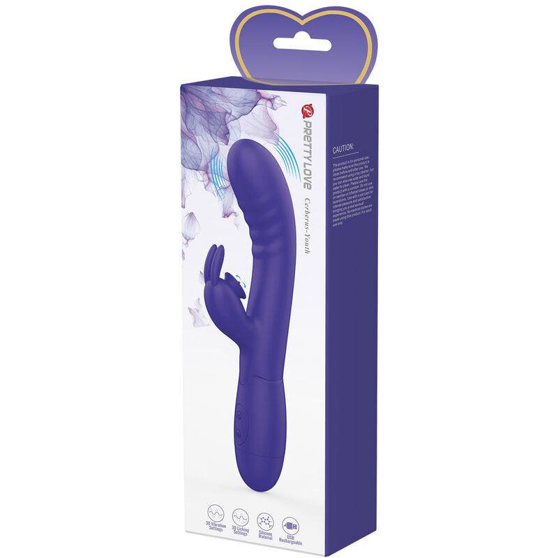 PRETTY LOVE - VIBRATEUR LAPIN VIOLET CERBERUS YOUTH