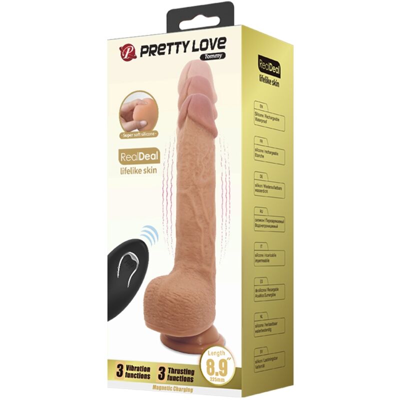 PRETTY LOVE - VIBRATEUR GODE RÉALISTE TOMMY 22,5 CM