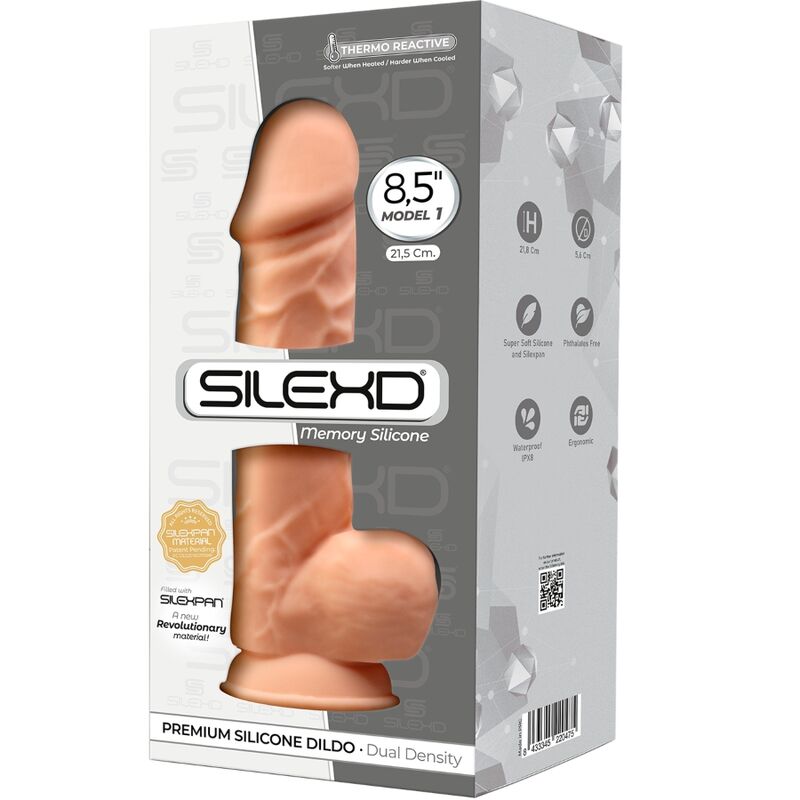 SILEXD - MODEL 1 REALISTISK PENIS PREMIUM SILEXPAN SILIKONE 21,5 CM