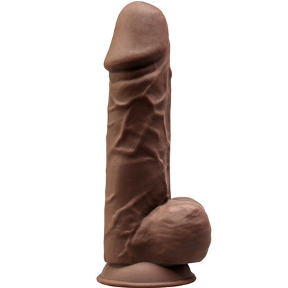 SILEXD - MODEL 1 REALISTISK PENIS PREMIUM SILEXPAN SILIKONEBRUN 21,5 CM