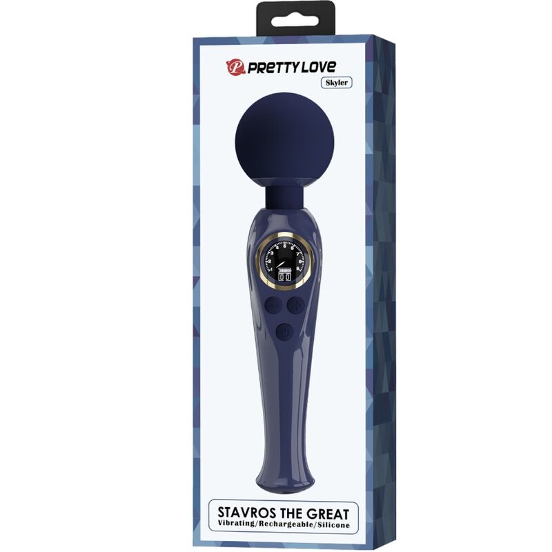 PRETTY LOVE - SKYLER VIBRATEUR WAND BLEU