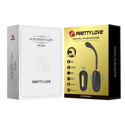 PRETTY LOVE - DOREEN LUKSUS GENOPLADELIG VIBRERING ÆG SORT FJERNBETJENING