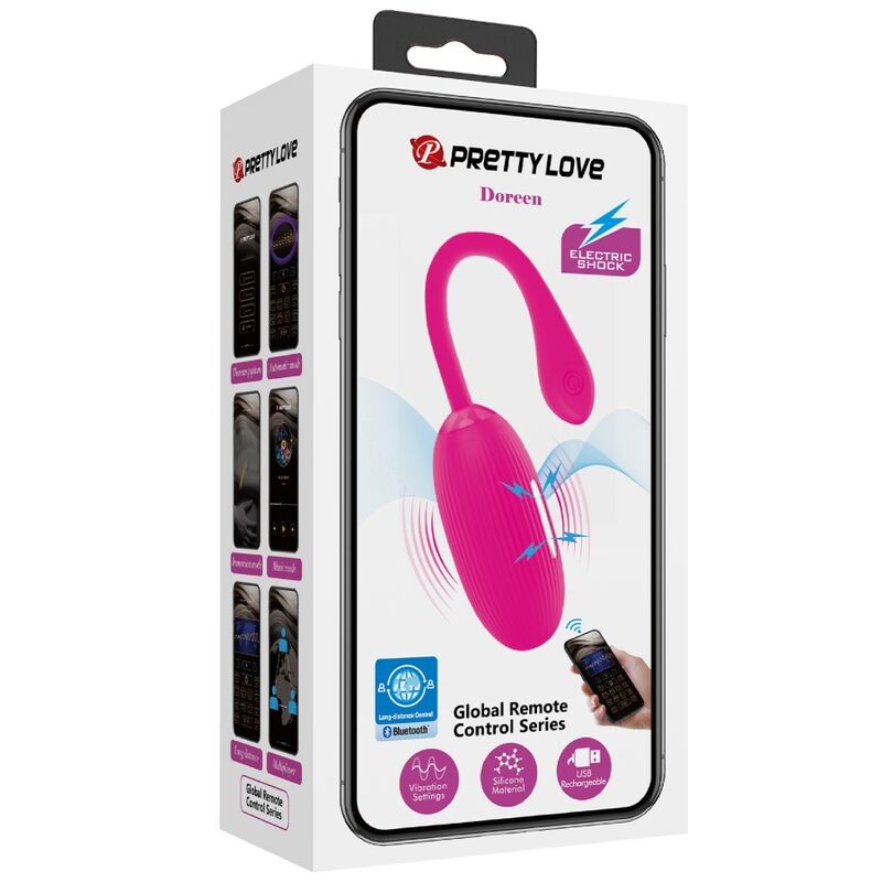 PRETTY LOVE - ŒUF VIBRANT RECHARGEABLE DOREEN MAGENTA TÉLÉCOMMANDE