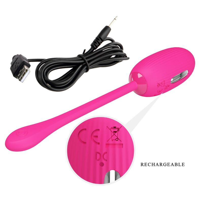 PRETTY LOVE - ŒUF VIBRANT RECHARGEABLE DOREEN MAGENTA TÉLÉCOMMANDE