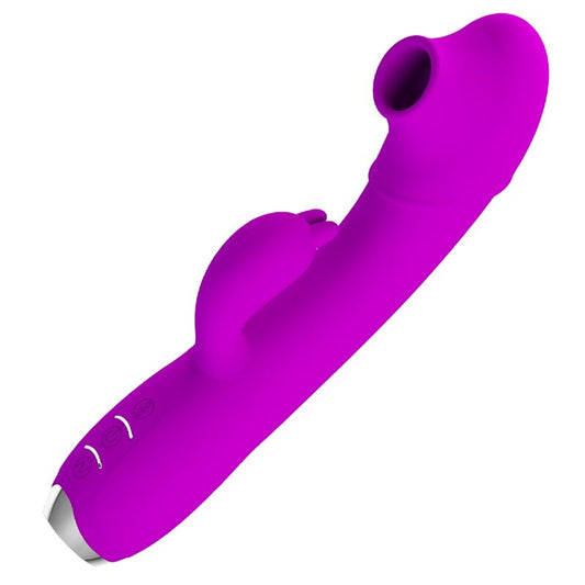 PRETTY LOVE - VIBRATEUR RECHARGEABLE REGINA - SUÇEUR VIOLET