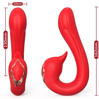 ARMONY - DELFIN VIBRATOR MULTIPOSITION &amp; VARMEEFFEKT RØD