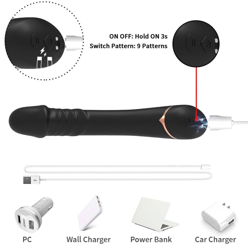 ARMONY - DILDO VIBRATOR SILIKONE SORT