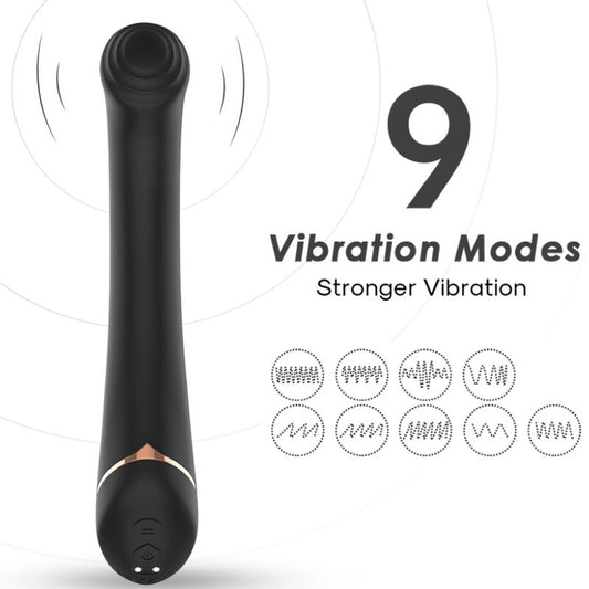 ARMONY - VIBRATOR FALT HOVED SILIKONE SORT