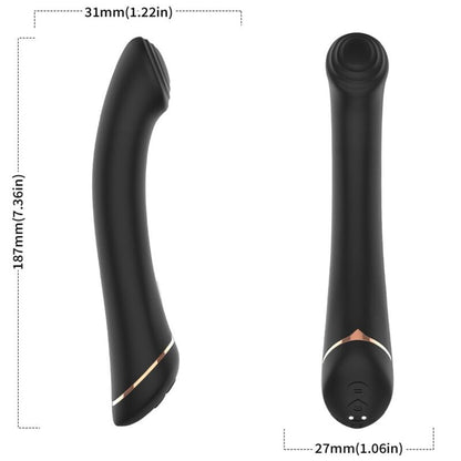 ARMONY - VIBRATOR FALT HOVED SILIKONE SORT