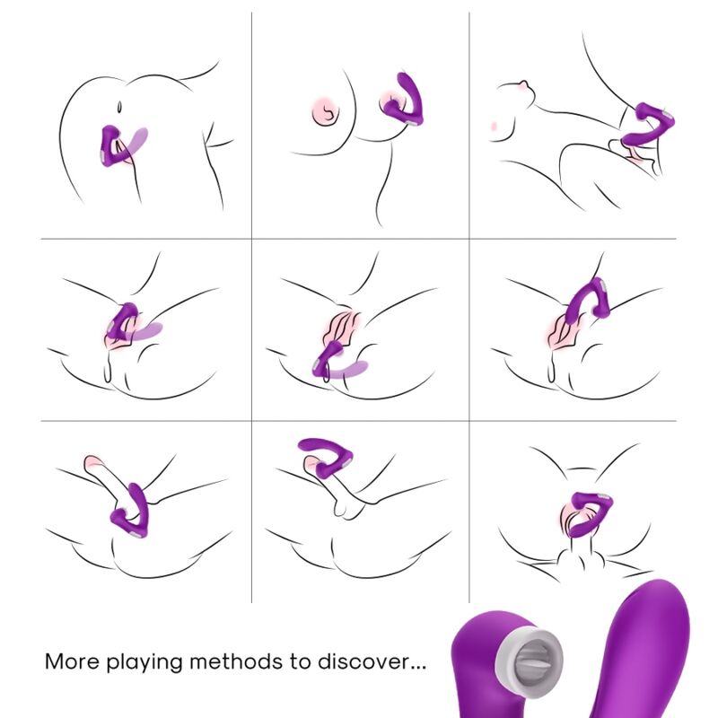 ARMONY - SECRETKISS LICKING VIBRATING CLIT &amp; VIBRATOR BUET LILLA