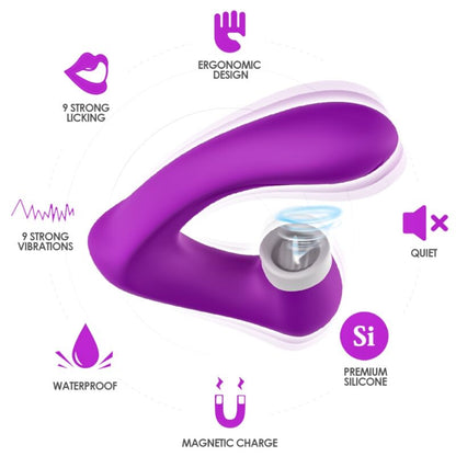 ARMONY - SECRETKISS LICKING VIBRATING CLIT &amp; VIBRATOR BUET LILLA