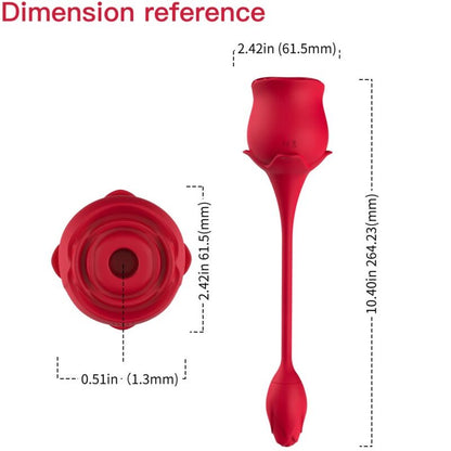 ARMONY - ROSE LICKING VIBRATING DE CLIT &amp; VIBRATOR 10 MODES RØD