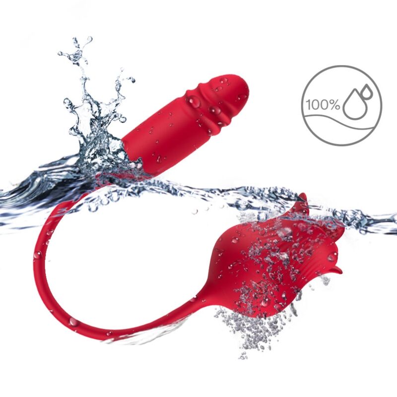 ARMONY - ROSELIP LICKING VIBRATING CLIT &amp; VIBRATOR RED