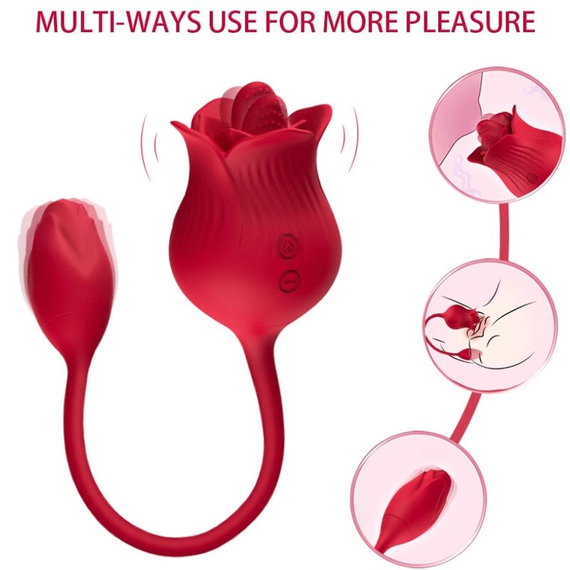 ARMONY - PINK CLITORIS STIMULATOR VIBRATOR MED HALE 10 MODES RØD