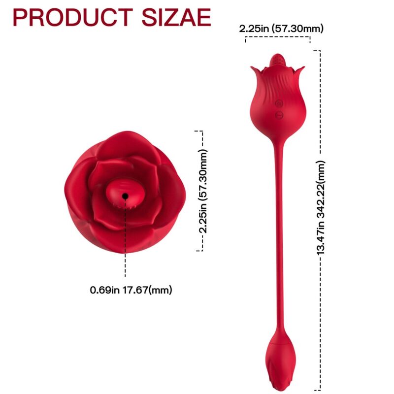 ARMONY - PINK CLITORIS STIMULATOR VIBRATOR MED HALE 10 MODES RØD