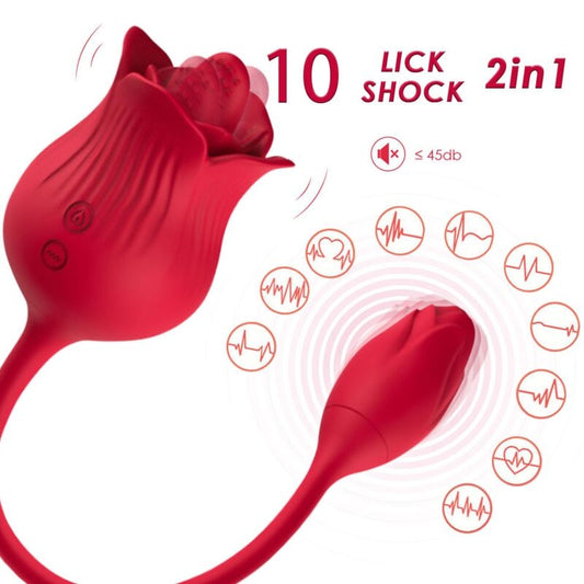 ARMONY - PINK CLITORIS STIMULATOR VIBRATOR MED HALE 10 MODES RØD