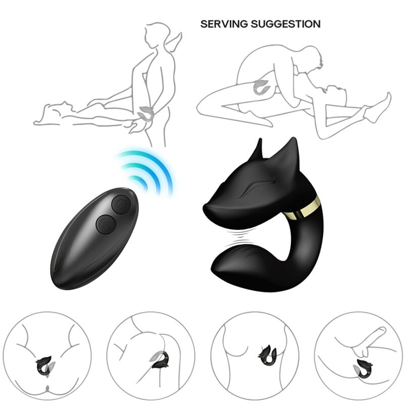 ARMONY - FOX VIBRATOR TIL PAR FJERNBETJENING SORT