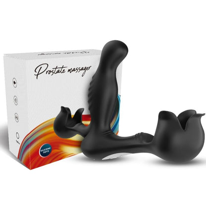 ARMONY - VIBRATEUR SURROUND ANAL &amp; STIMULATEUR TESTICULAIRE TÉLÉCOMMANDE NOIR