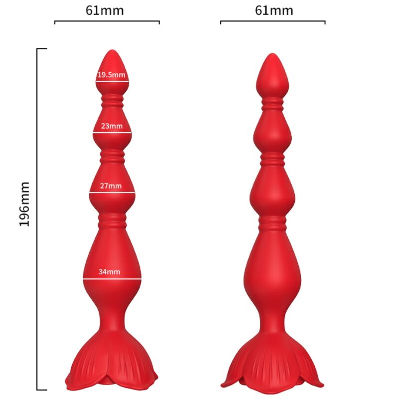 ARMONY - PINK VIBRATOR PAGODA &amp; ANAL STIK RØD