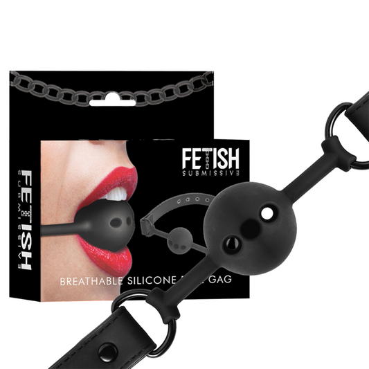 FETISH UNDERDANIG BONDAGE - åndbar SILIKONE BALL GAG