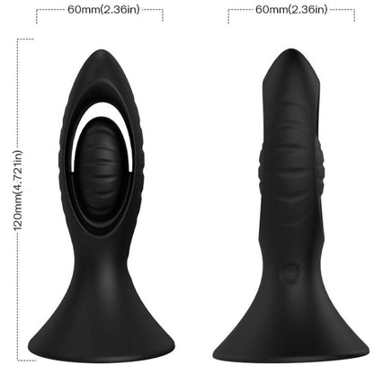 ARMONY - VIBRATOR &amp; ANAL STIK SILIKONE SORT