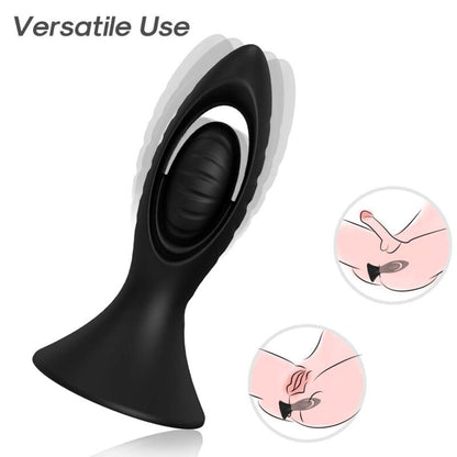 ARMONY - VIBRATOR &amp; ANAL STIK SILIKONE SORT