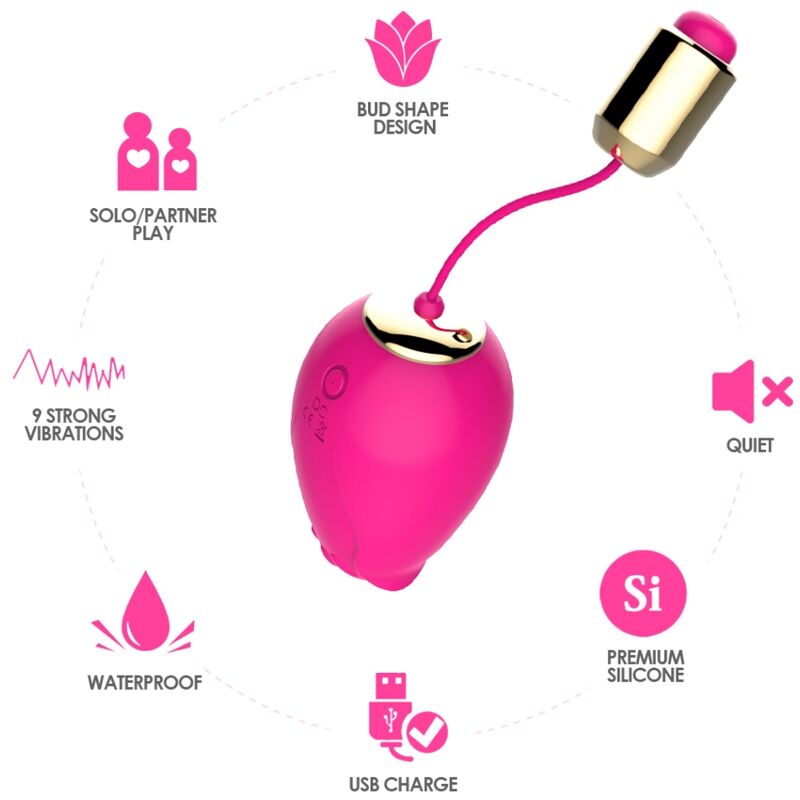 ARMONY - MANDALA ÆGVIBRATOR G-SPOT FJERNBETJENING FUCHSIA