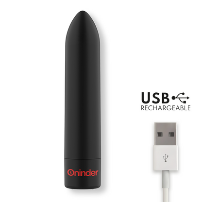 ONINDER - VIBRATEUR BERLIN BULLET NOIR 9 MODES 8,5 X 2 CM - APPLICATION GRATUITE