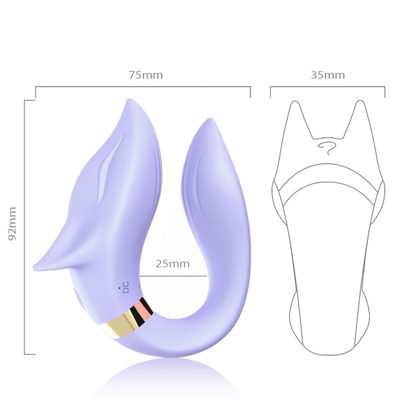 ARMONY - FOX VIBRATEUR POUR COUPLES TÉLÉCOMMANDE VIOLET