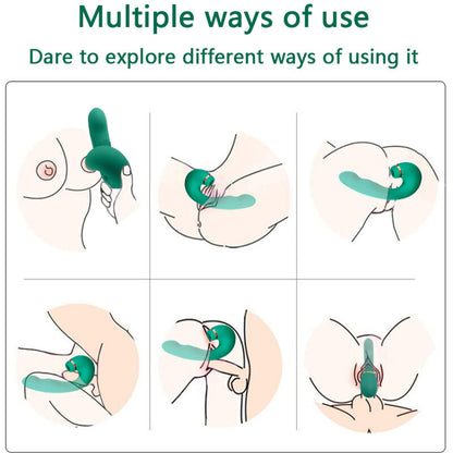 ARMONY - VIBRATEUR ET SUCCION FLEXIBLE VERT