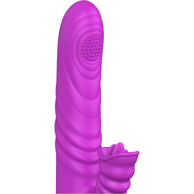 ARMONY - ANGELIA MULTIFUNKTIONSVIBRATOR MED STIMULERENDE TUNGE VIOLET VARMEEFFEKT