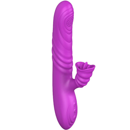 ARMONY - ANGELIA MULTIFUNKTIONSVIBRATOR MED STIMULERENDE TUNGE VIOLET VARMEEFFEKT