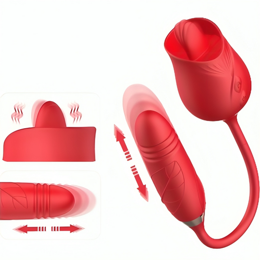 ARMONY - GLÆD BLOMSTERVIBRATOR OG STRYD MED RØD TUNGE