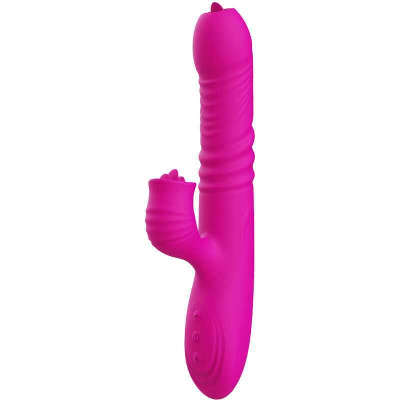 ARMONY - FANNY MULTIFUNKTIONER DOBBELT TUNGE VIBRATOR FUCHSIA VARMEEFFEKT