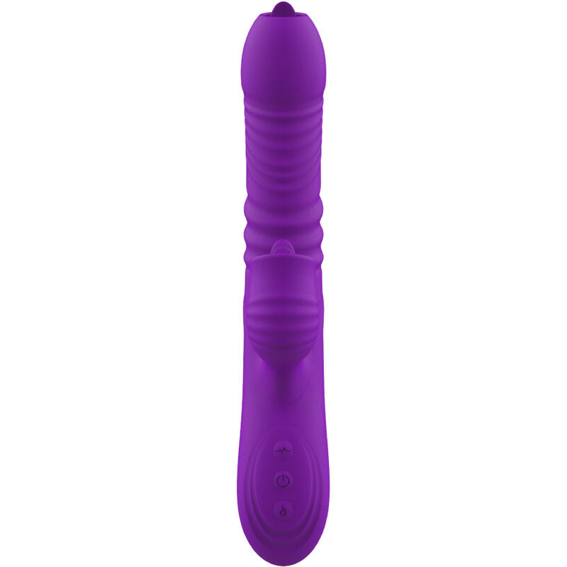 ARMONY - FULDSTÆNDIG G PLETKINVIBRATOR MED STIMULERENDE TUNGEVIOLET VARMEEFFEKT