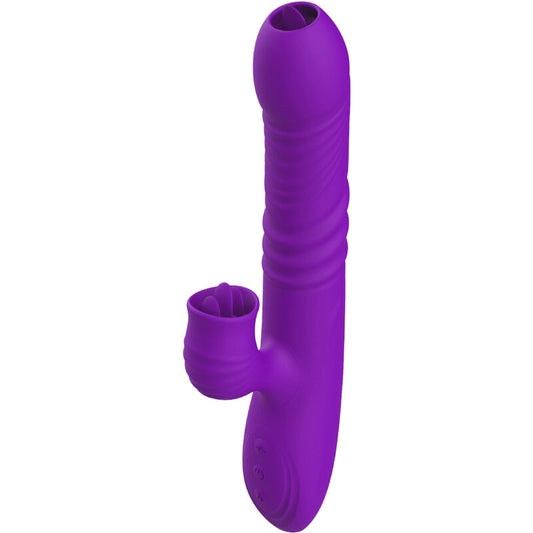 ARMONY - FULDSTÆNDIG G PLETKINVIBRATOR MED STIMULERENDE TUNGEVIOLET VARMEEFFEKT