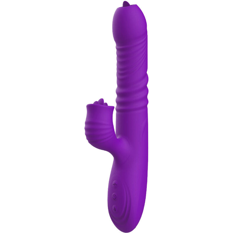 ARMONY - FULDSTÆNDIG G PLETKINVIBRATOR MED STIMULERENDE TUNGEVIOLET VARMEEFFEKT