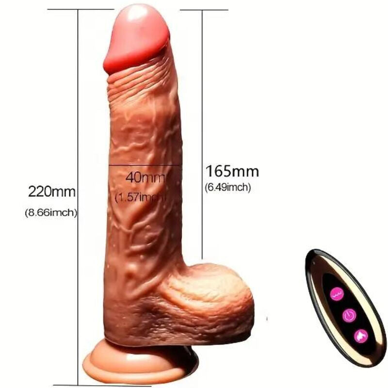 ARMONY - REALISTISK DILDO VIBRATOR &amp; SKØVENDE FJERNBETJENING 22,5 CM