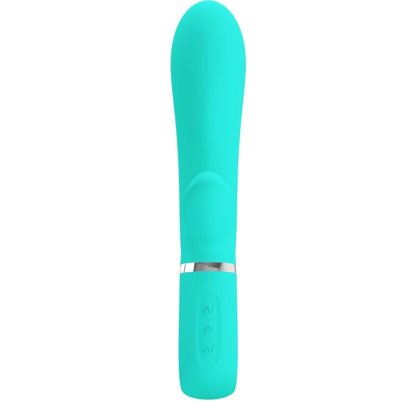 PRETTY LOVE - THOMAS VIBRATEUR MULTIFONCTION POINT G VERT AQUA